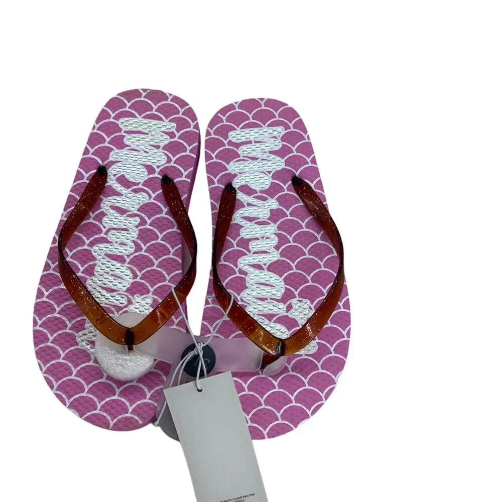 Capelli New York Mermaid Scales Flip Flops Sandals Girl‎ 3 4 3/4 Beach Vacation